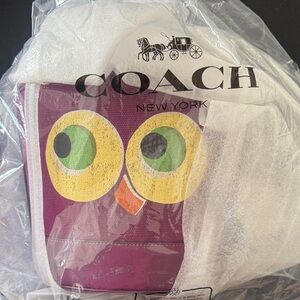 Coach Purple owl, trick-or-treat bucket with Eye Motif
